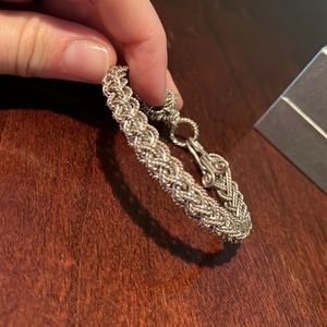 Silver knotted bracelet